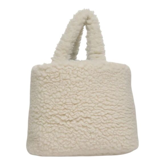 Prada Shearling White Wool Handbag (Pre-Owned) - Picture 2 of 16